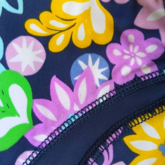 old navy floral raglan short sleeve rash guard 18-24 months baby toddler girls - Picture 4 of 5